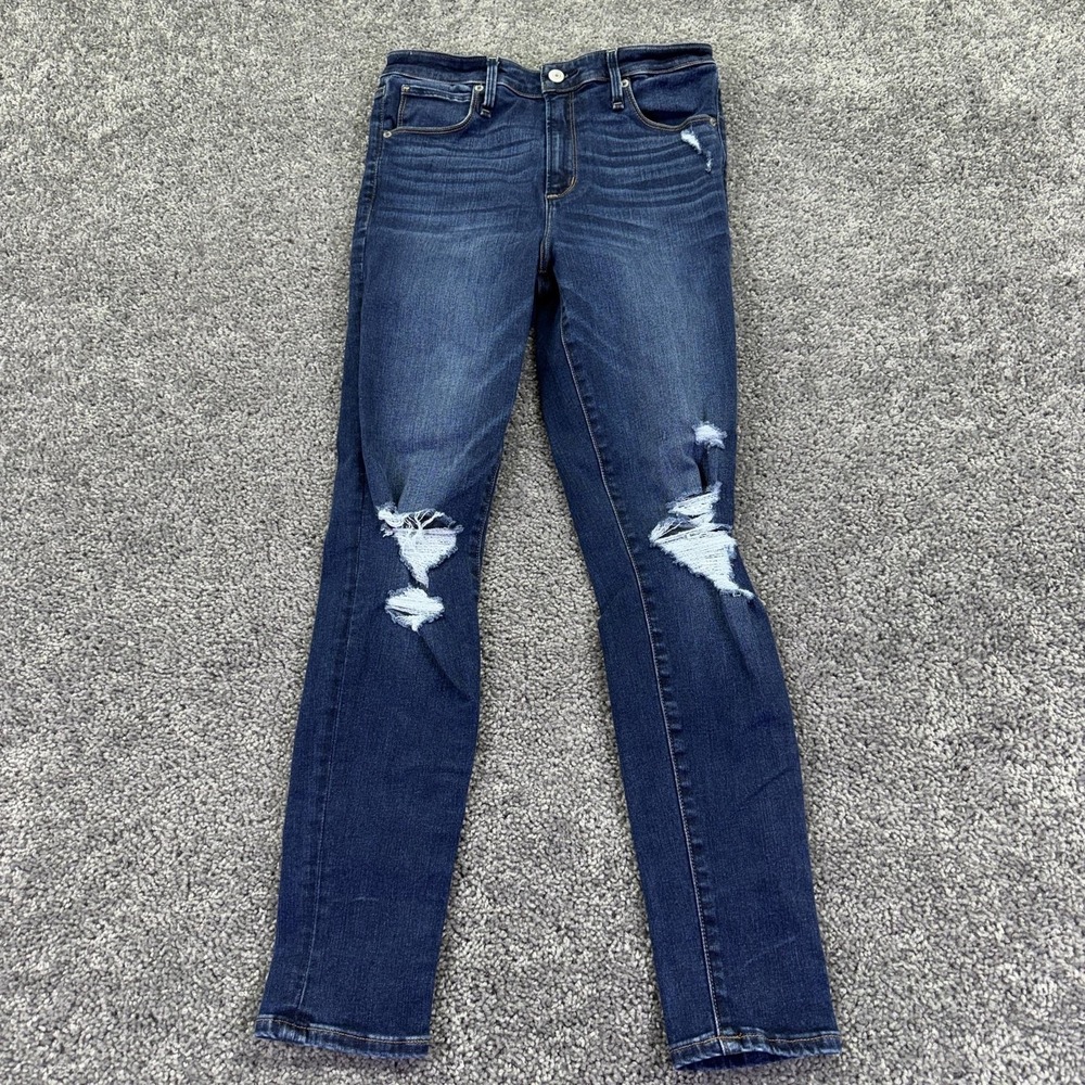 Abercrombie & Fitch Jeans Womens 28/6S Simone High Rise Skinny Distressed Denim